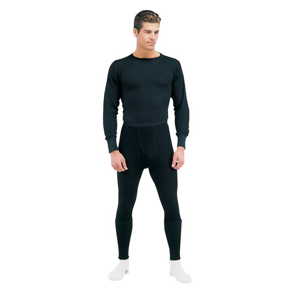 Rothco® - Men's Medium Black Thermal Knit Underwear Top