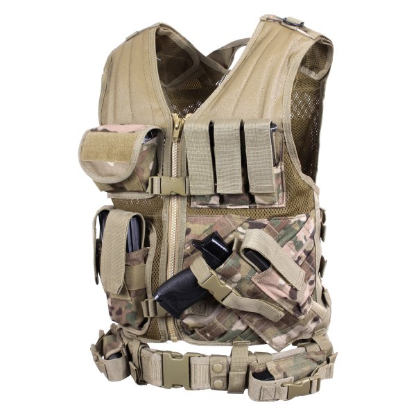 Rothco® - Regular MultiCam MOLLE Cross Draw Tactical Vest