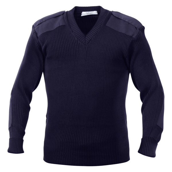 Rothco® - G.I. Style Men's 5X-Large Navy Blue Acrylic V-Neck Sweater