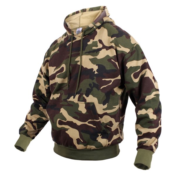 Rothco® - Men's Small Woodland Camo Pullover Hoodie