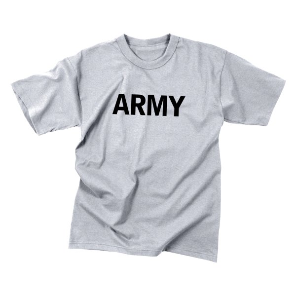Rothco® - Kid's Large Gray Army Physical Training T-Shirt