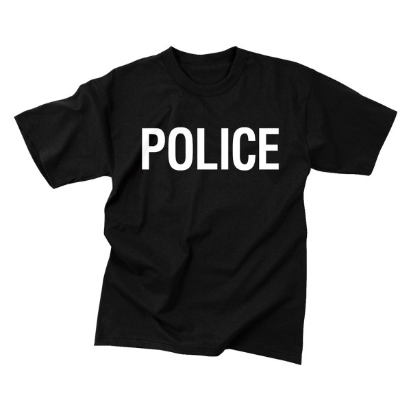 Rothco® - POLICE Men's Large Black T-Shirt