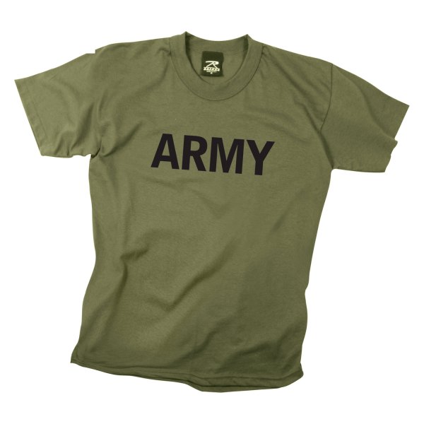 Rothco® - Kid's X-Small Olive Drab Army Physical Training T-Shirt