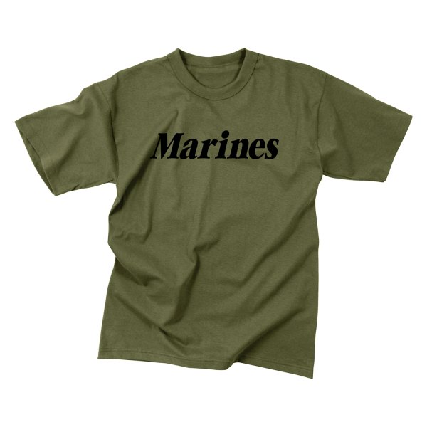 Rothco® - Marines Kid's Large Olive Drab Physical Training T-Shirt