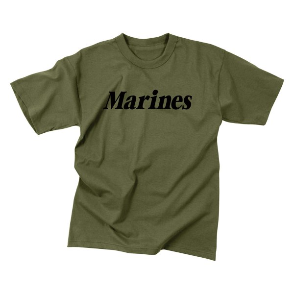 Rothco® - Marines Kid's X-Large Olive Drab Physical Training T-Shirt