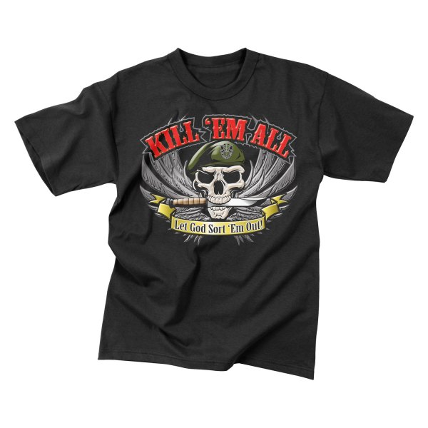 Rothco® - Kill 'Em All Men's Medium Black T-Shirt