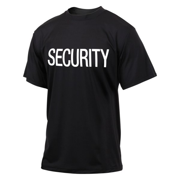 Rothco® - SECURITY Men's X-Large Black Quick Dry Moisture Wicking T-Shirt