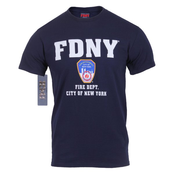 Rothco® - Officially Licensed FDNY Logo Men's Large Navy Blue T-Shirt