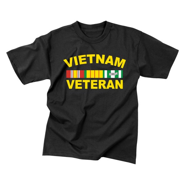 Rothco® - Vietnam Veteran Men's Large Black T-Shirt