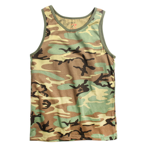 Rothco® 6702WoodlandCamoS Men's Small Woodland Camo Tank Top