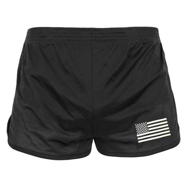 Rothco® - Men's US Flag Ranger Large Black Athletic Shorts