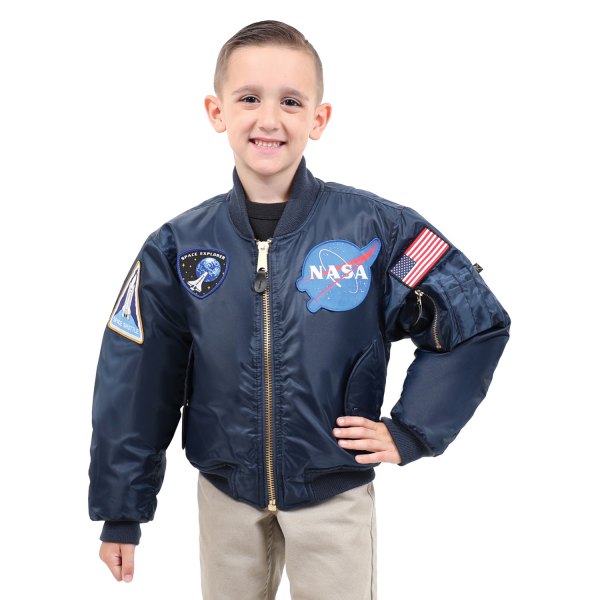 Rothco® - NASA MA-1 Kid's Large Blue Flight Jacket