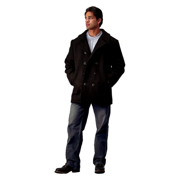 Rothco® - Men's U.S. Navy Type 3X-Large Black Pea Coat