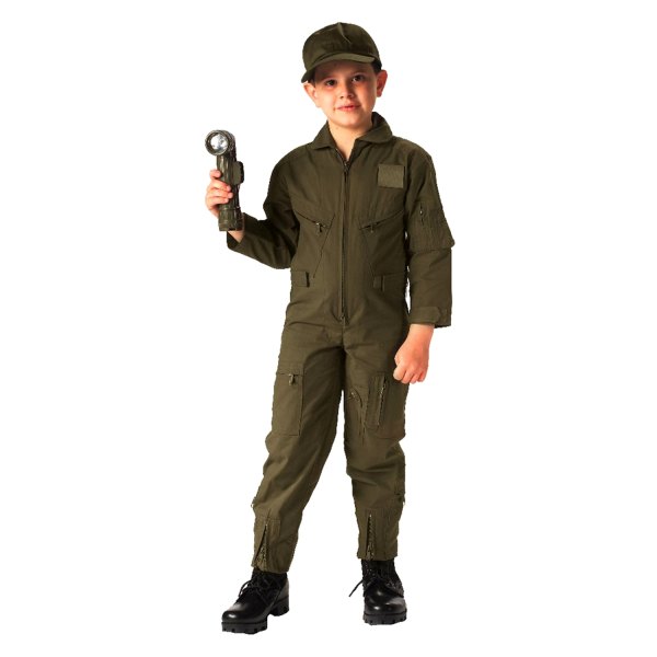 Rothco® - Kid's Medium Olive Drab Air force Flightsuit
