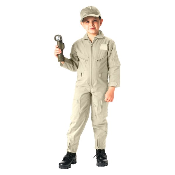 Rothco® - Kid's Medium Khaki Air force Flightsuit