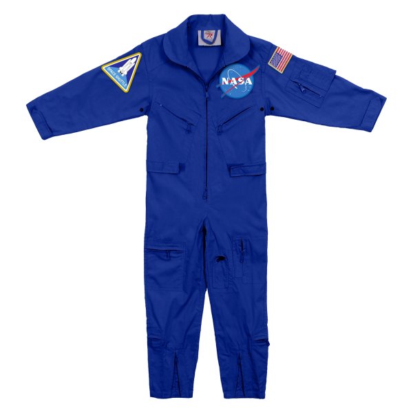 Rothco® - NASA Kid's Medium Blue Flight Coverall with Official NASA Patches