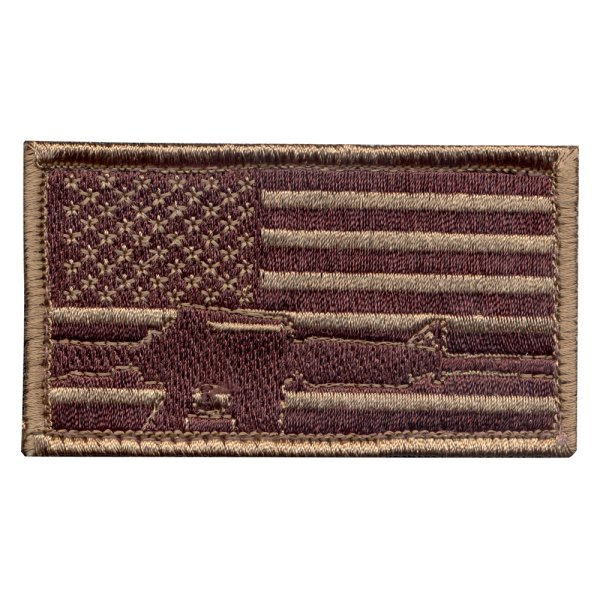 Rothco® - Flag and Rifle 2" x 3.5" Subdued Embroidered Morale Patch