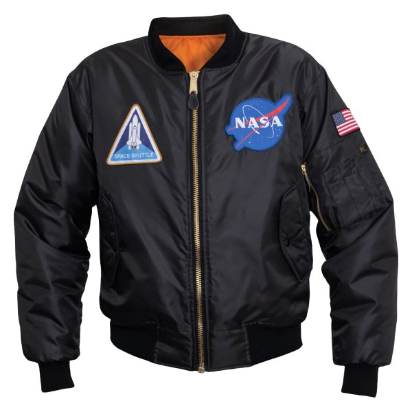 Rothco® - NASA MA-1 Men's Small Black Flight Jacket