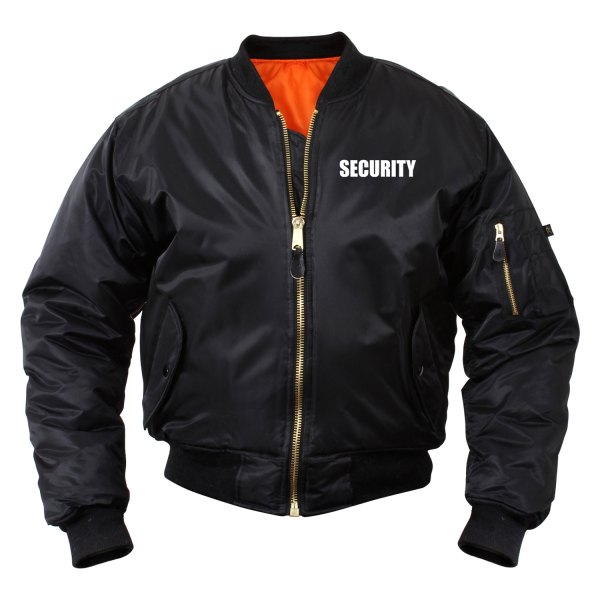 Rothco® - SECURITY MA-1 Men's Medium Black Flight Jacket