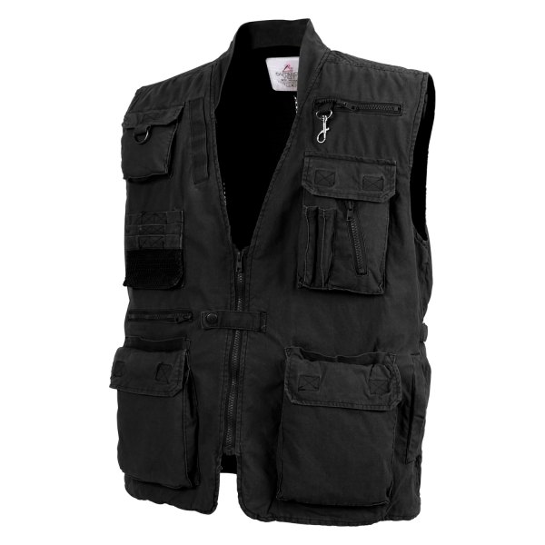 Rothco® - Deluxe Medium Black Safari Outback Vest