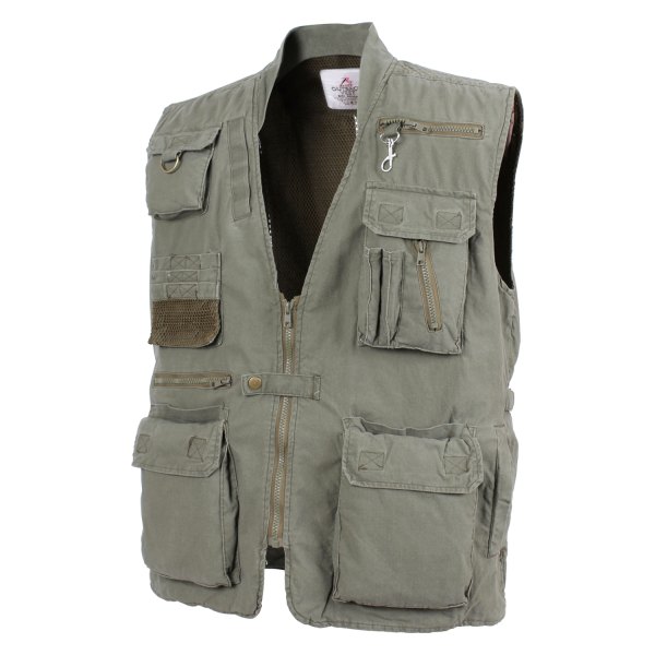 Rothco® - Deluxe Large Olive Drab Safari Outback Vest
