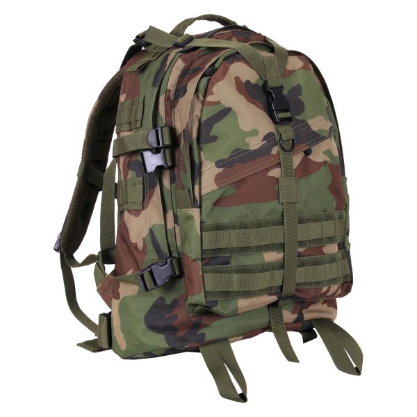 Rothco® - 19" x 15" x 8" Woodland Camo Tactical Backpack