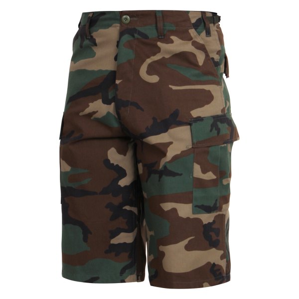 Rothco® - BDU Men's X-Small Woodland Camo Long Length Shorts