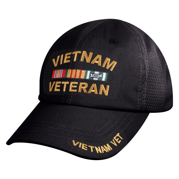 Rothco® - Vietnam Veteran Tactical Black Mesh Back Cap