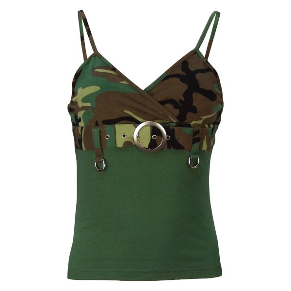 Rothco® - Women's Large Woodland Camo 2-Tone Tank Top with Buckles