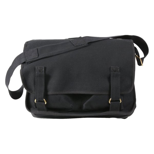 Rothco® - European School™ 15" x 11" x 8.5" Black Messenger Bag