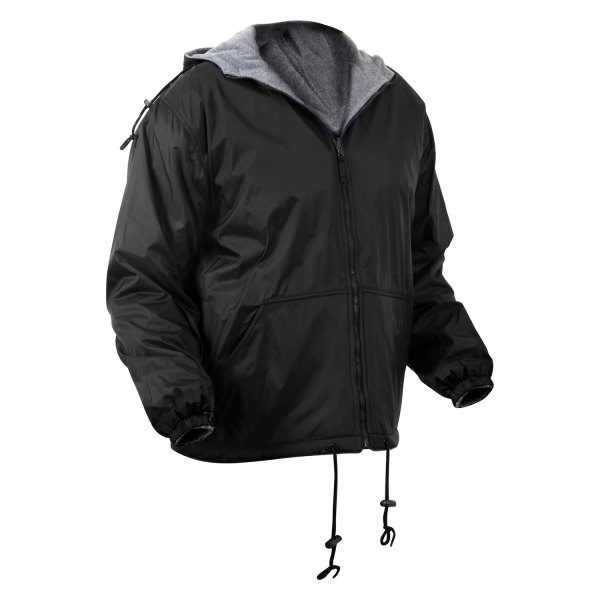 Rothco® - Reversible Lined Men's Small Black Hooded Jacket