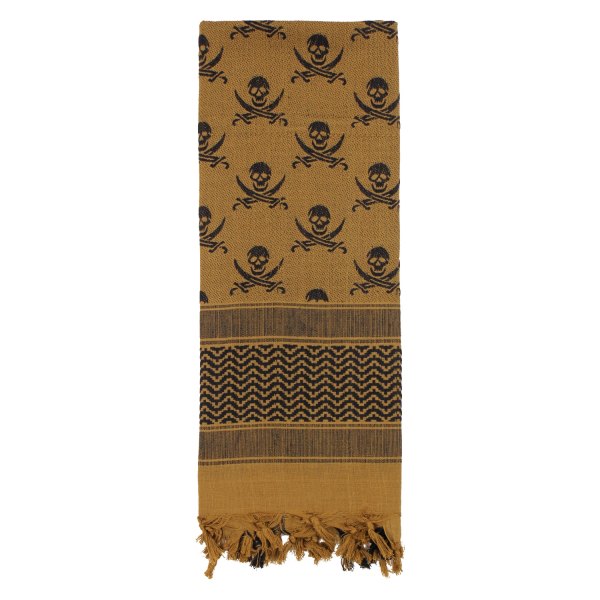 Rothco® - Skulls Tactical Coyote Brown Shemagh Desert Keffiyeh Scarf