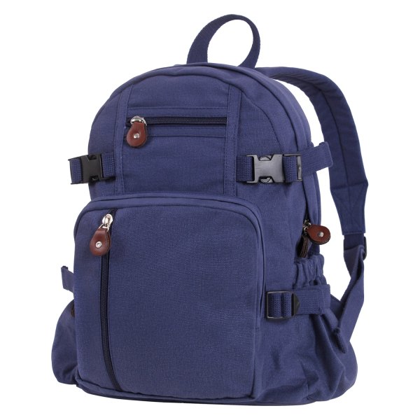 Rothco® - Vintage Canvas Compact™ 15" x 13.5" x 7" Navy Blue Tactical Backpack