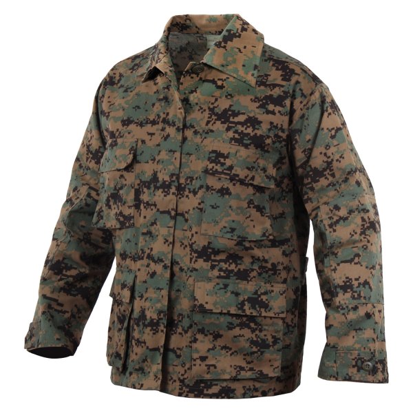 Rothco® - BDU Men's X-Small Woodland Digital Camo Long Sleeve Shirt