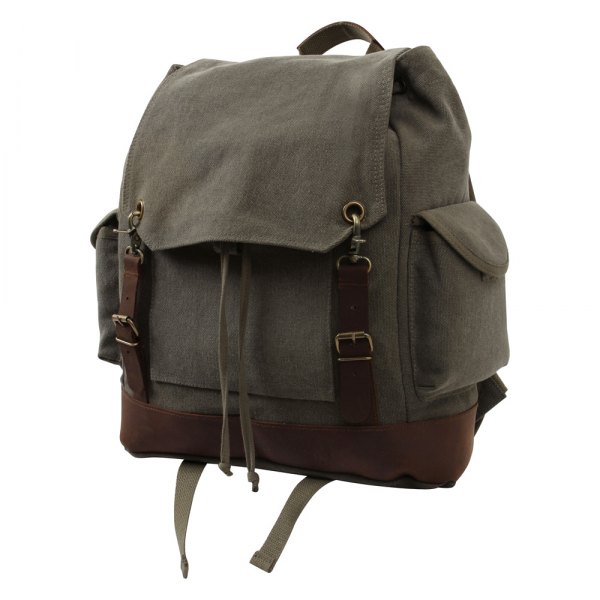 Rothco® - Vintage™ 16.25" X 13.5" x 5.25" Olive Drab Expedition Rucksack