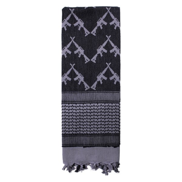 Rothco® - Crossed Rifles Tactical Gray Shemagh Desert Keffiyeh Scarf