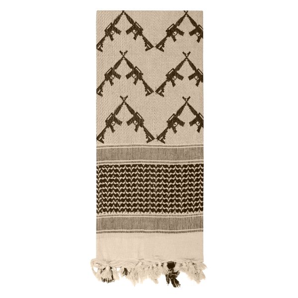 Rothco® - Crossed Rifles Tactical Tan Shemagh Desert Keffiyeh Scarf