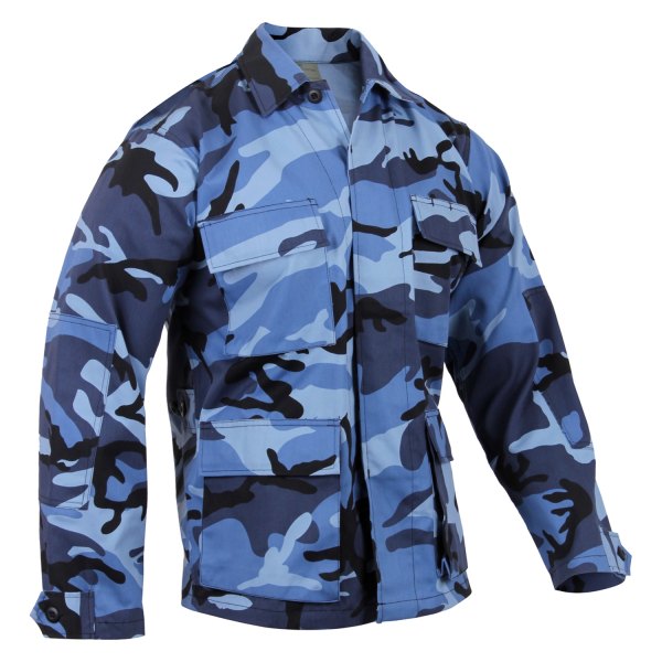 Rothco® - BDU Men's Medium Sky Blue Camo Long Sleeve Shirt