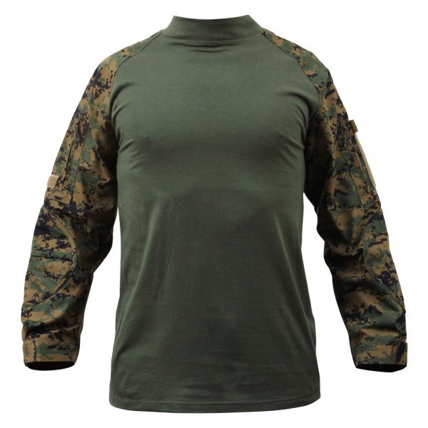 Rothco® - Military NYCO Combat Men's X-Small Woodland Digital Camo Fire Retardant Shirt