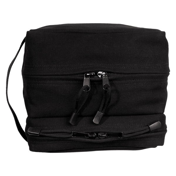 Rothco® - 8.5" x 7.5" x 5" Black Canvas Dual Compartment Travel Bag