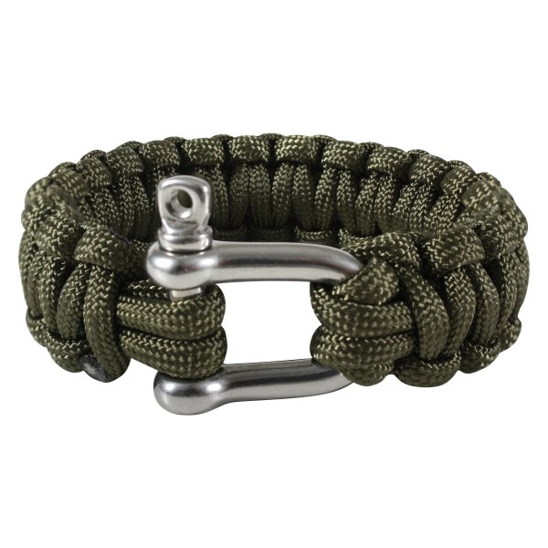 Rothco® - 10" Olive Drab Polyester Paracord Bracelet with D-Shackle