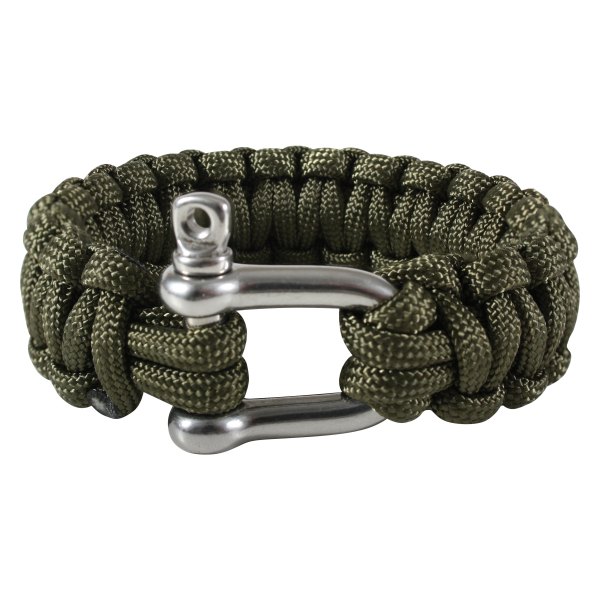 Rothco® - 7" Olive Drab Polyester Paracord Bracelet with D-Shackle
