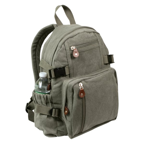 Rothco® - Vintage Canvas Compact™ 15" x 13.5" x 7" Olive Drab Tactical Backpack