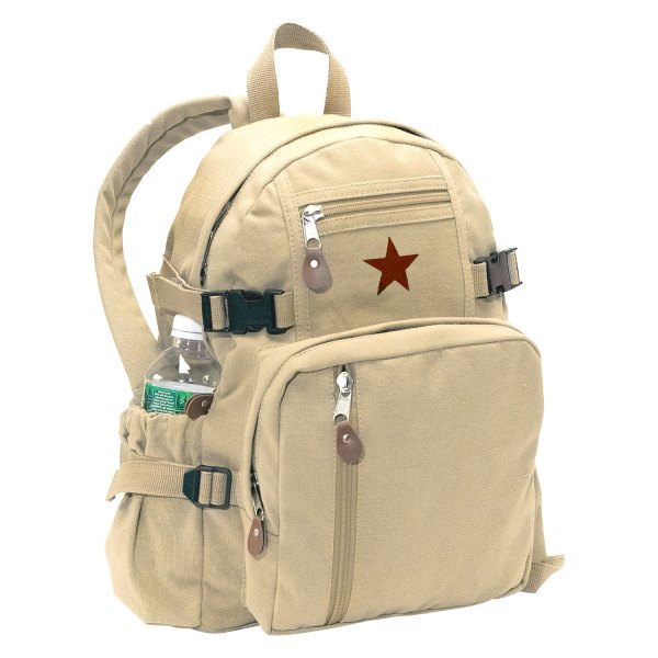 Rothco® - Vintage Canvas Compact™ 15" x 13.5" x 7" Khaki Tactical Backpack