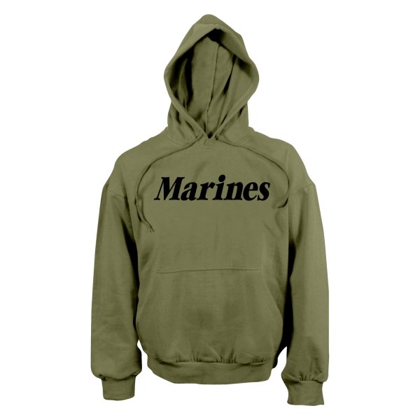 Rothco® - Marines Men's Medium Olive Drab Pullover Hoodie