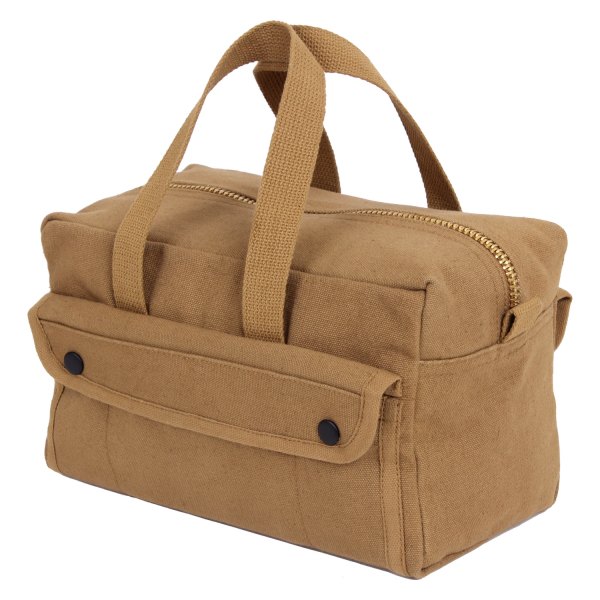 Rothco® - G.I. Type™ 11" x 7" x 6" Coyote Brown Mechanics Tool Bag with Brass Zipper