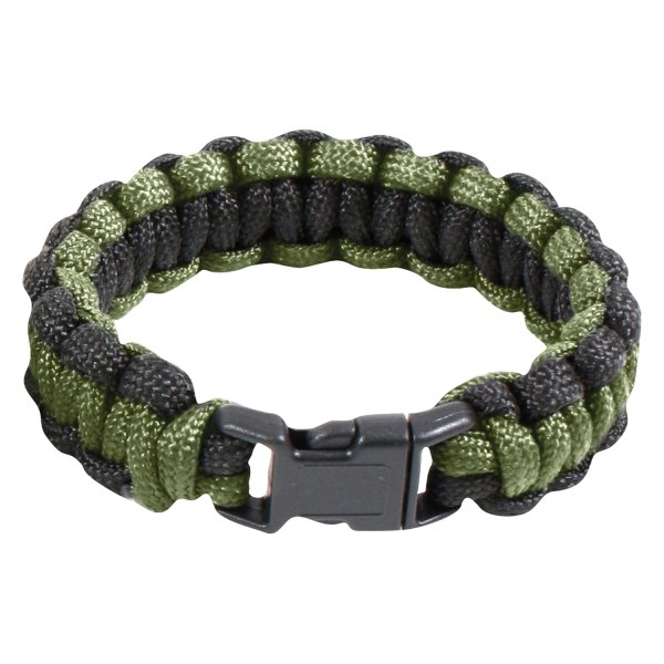 Rothco® - 10" Olive Drab/Black Polyester Two-Tone Paracord Bracelet