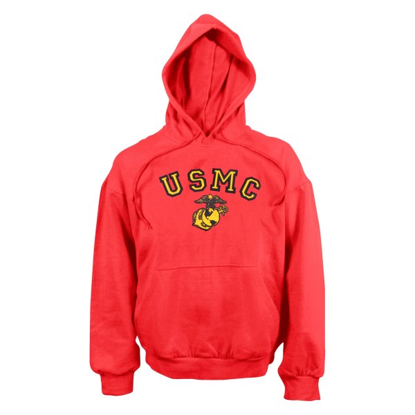 Rothco® - USMC Globe and Anchor Men's Small Red Pullover Hoodie