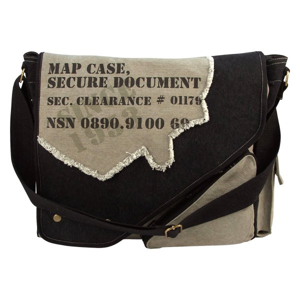 Rothco® - 15" x 14" x 4" Gray/ Two-Tone Imprinted Map Tactical Shoulder Bag