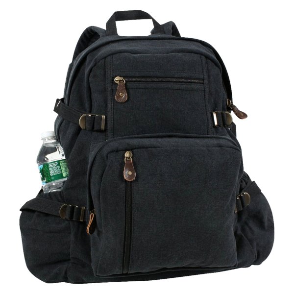 Rothco® - Jumbo Vintage™ 18" x 13.5" x 7" Black Unisex Everyday Backpack